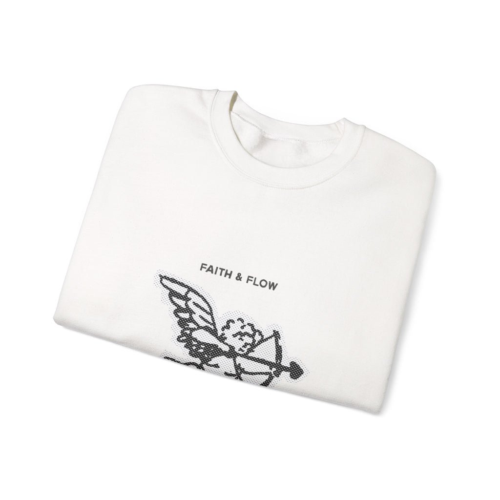 Faith & Flow Crewneck Sweatshirt — "May God Bless You" Graphic