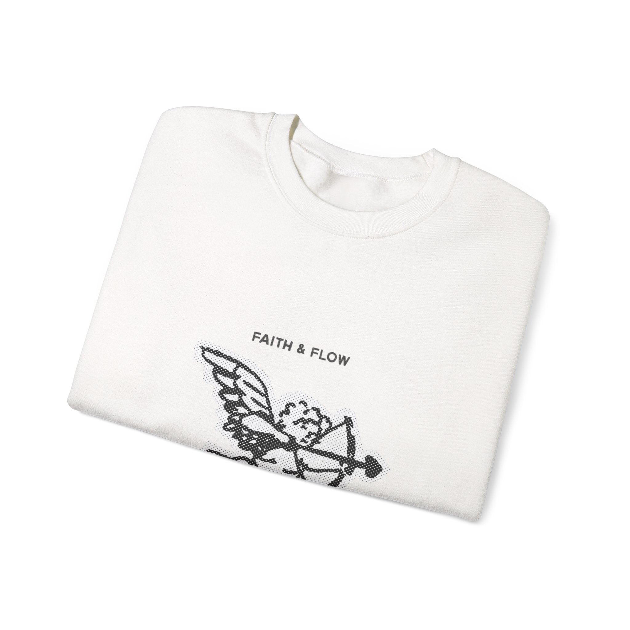 Faith & Flow Crewneck Sweatshirt — "May God Bless You" Graphic