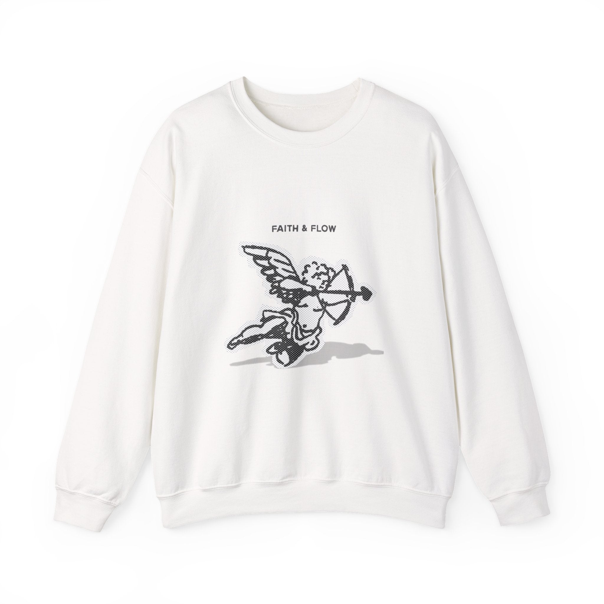 Faith & Flow Crewneck Sweatshirt — "May God Bless You" Graphic