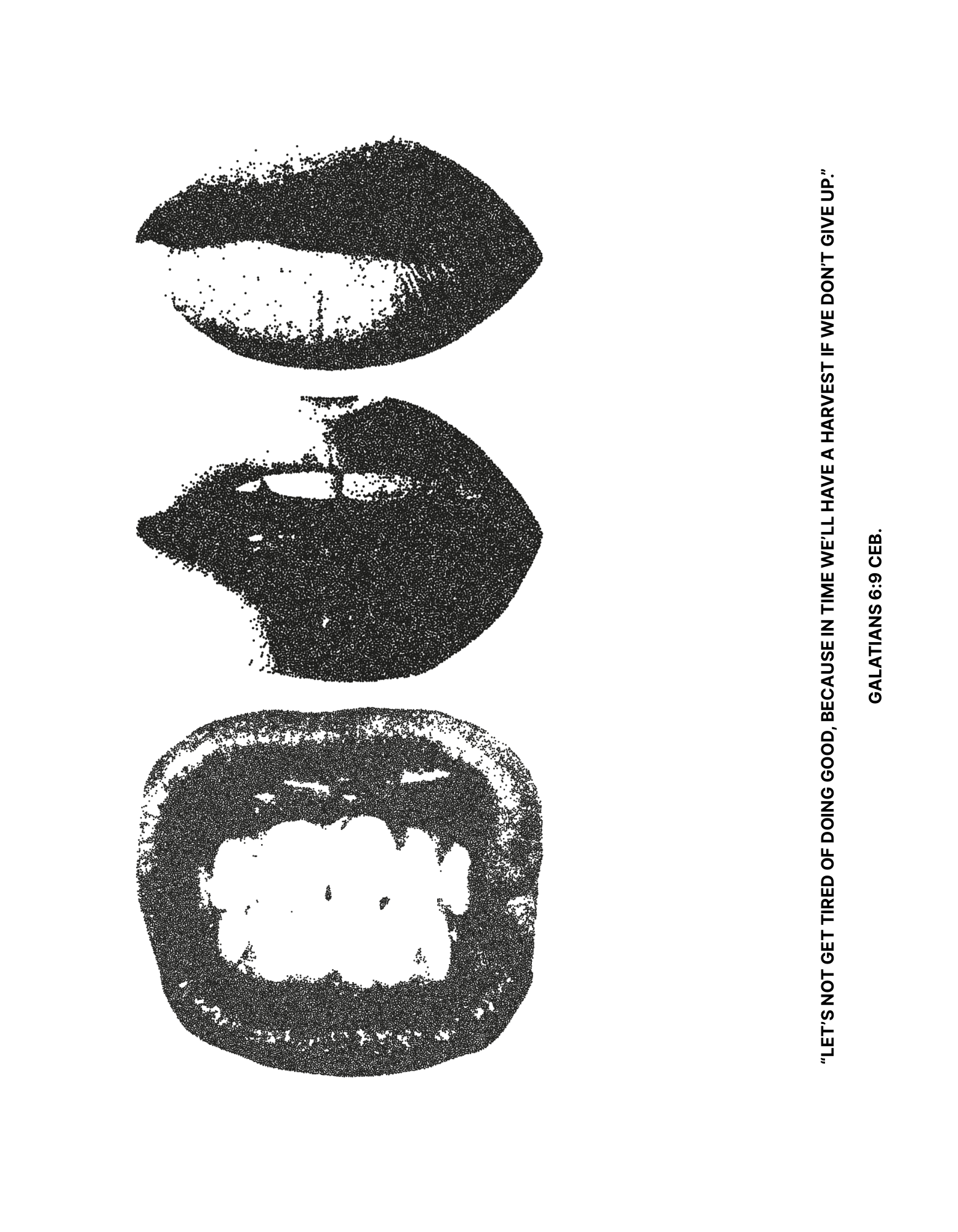 Crewneck Sweatshirt — Monochrome Pop Art Lip Print Back Graphic