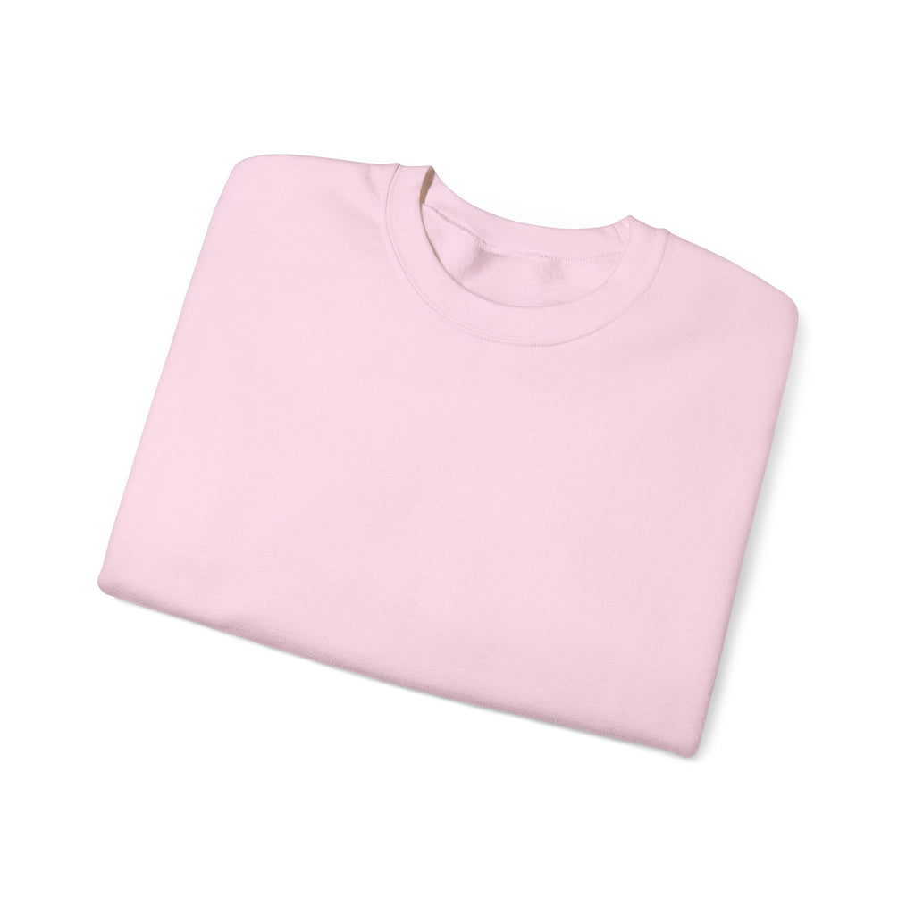 Crewneck Sweatshirt — "You Are Born To Be Loved" Pink Heart Back Design